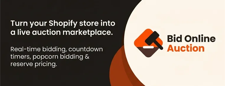 BidOnlineAuction - Shopify auction app