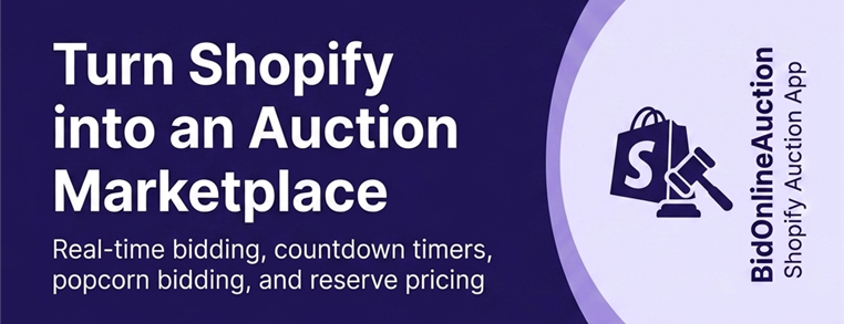 BidOnlineAuction - Shopify auction app