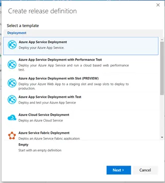 Create release definition
